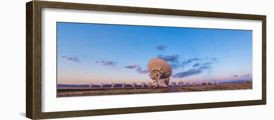 The Very Large Array Radio Telescope in New Mexico at Sunset-null-Framed Photographic Print