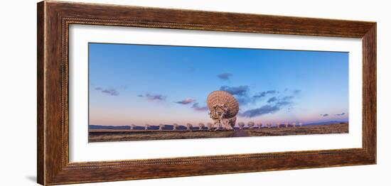 The Very Large Array Radio Telescope in New Mexico at Sunset-null-Framed Photographic Print
