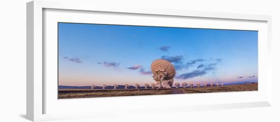 The Very Large Array Radio Telescope in New Mexico at Sunset-null-Framed Photographic Print