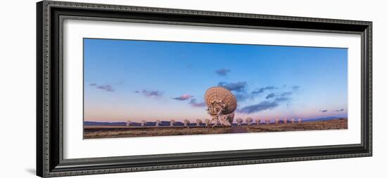 The Very Large Array Radio Telescope in New Mexico at Sunset-null-Framed Photographic Print