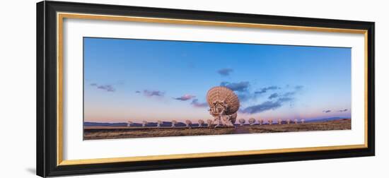 The Very Large Array Radio Telescope in New Mexico at Sunset-null-Framed Photographic Print