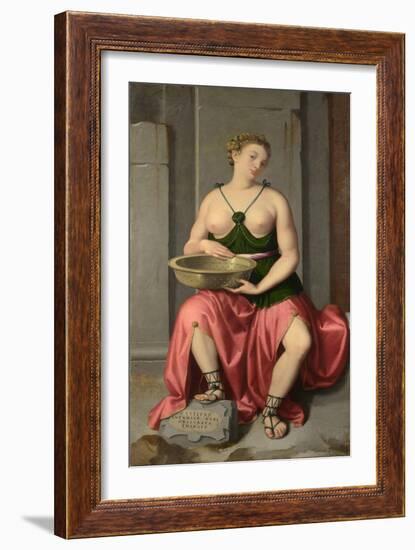 The Vestal Virgin Tuccia, Ca 1555-Giovan Battista Moroni-Framed Giclee Print