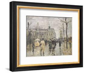 The Vesterbrogade in Copenhagen-Paul Fischer-Framed Giclee Print