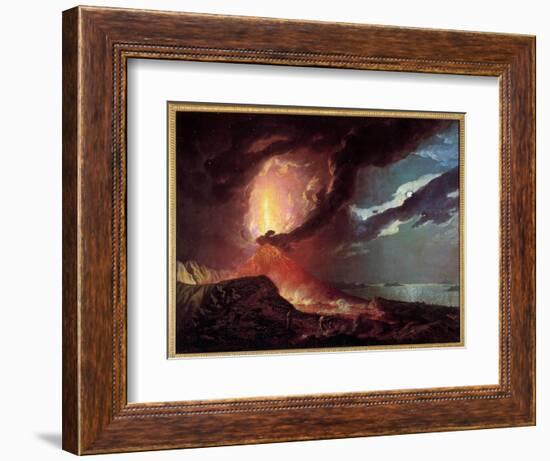 The Vesuve Eruption with Islands in the Bay of Naples in 1776 Painting by Joseph Wright of Derby (1-Joseph Wright of Derby-Framed Giclee Print