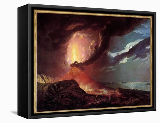 The Vesuve Eruption with Islands in the Bay of Naples in 1776 Painting by Joseph Wright of Derby (1-Joseph Wright of Derby-Framed Premier Image Canvas