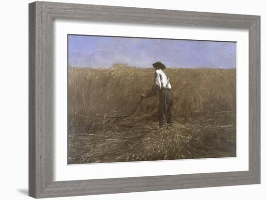 The Veteran in a New Field-Winslow Homer-Framed Giclee Print