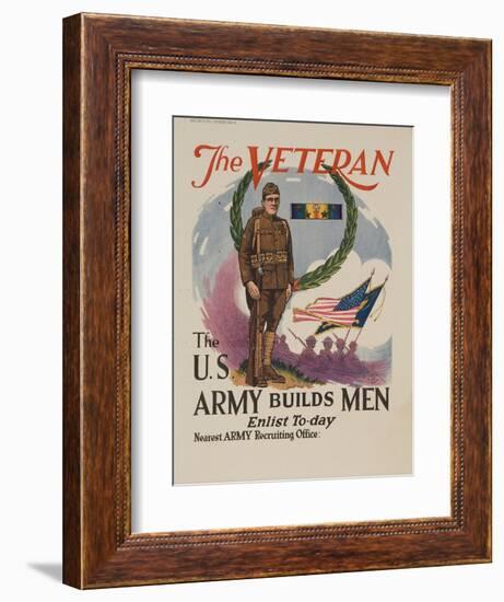 The Veteran: the U.S. Army Builds Men-null-Framed Giclee Print