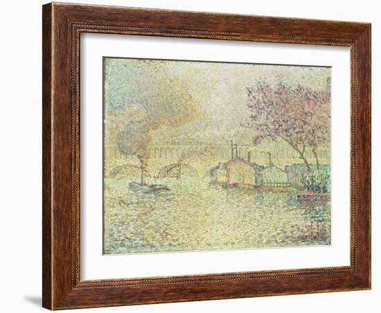 The Viaduct at Auteuil, C.1900-Paul Signac-Framed Giclee Print