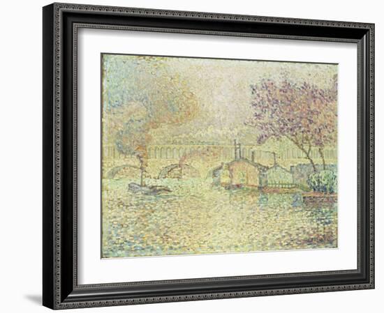 The Viaduct at Auteuil, C.1900-Paul Signac-Framed Giclee Print