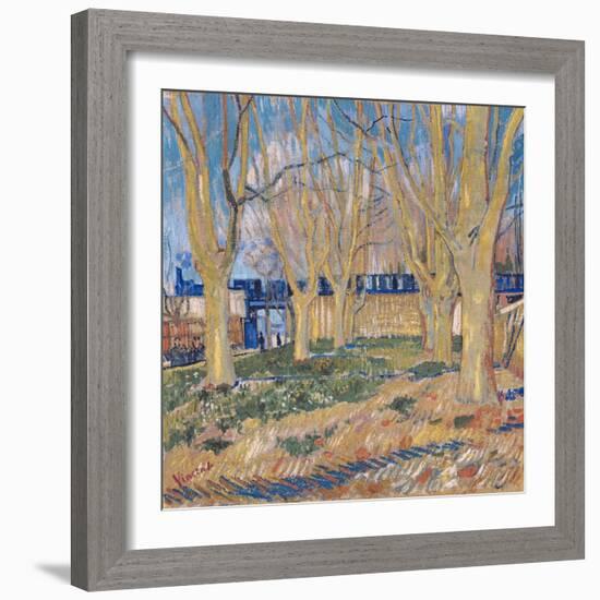 The Viaduct in Arles. the Blue Train, 1888-Vincent van Gogh-Framed Giclee Print