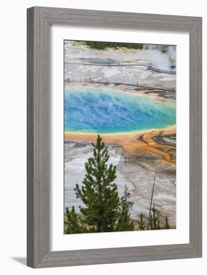 The Vibrant Colors Of The Grand Prismatic Spring, Yellowstone National Park, Wy-Bryan Jolley-Framed Photographic Print