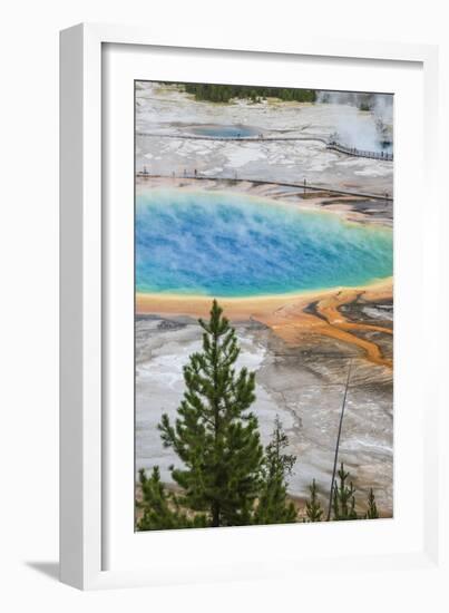 The Vibrant Colors Of The Grand Prismatic Spring, Yellowstone National Park, Wy-Bryan Jolley-Framed Photographic Print