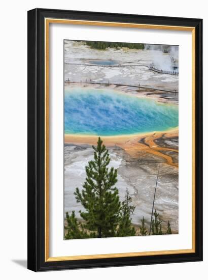 The Vibrant Colors Of The Grand Prismatic Spring, Yellowstone National Park, Wy-Bryan Jolley-Framed Photographic Print