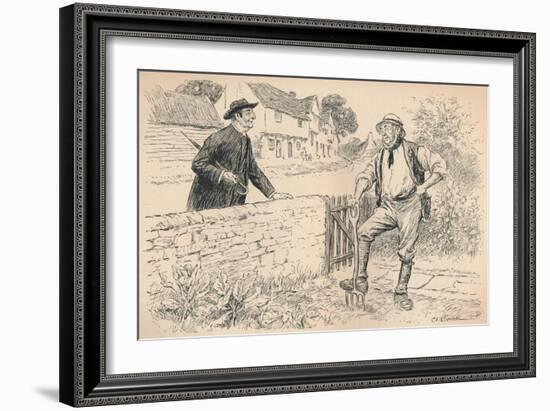 'The Vicar', 1909-Charles Edmund Brock-Framed Giclee Print