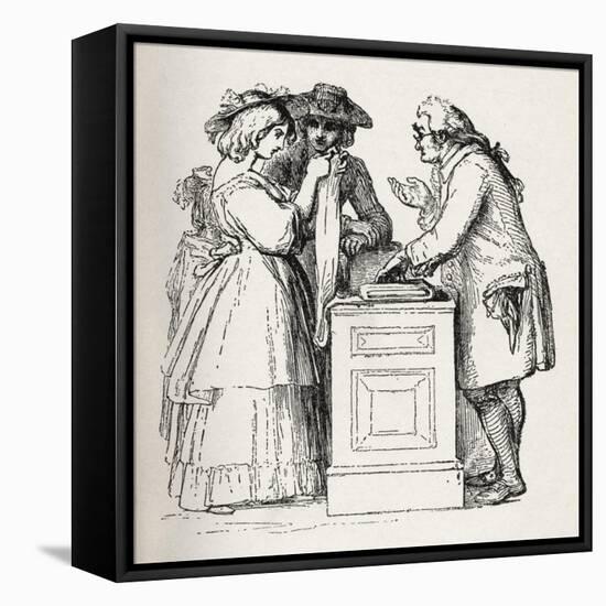 'The Vicar of Wakefield'-William Mulready-Framed Premier Image Canvas