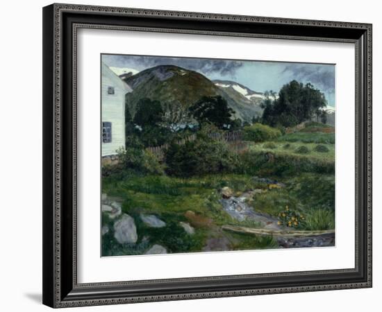 The vicarage ground, Jolster Joelster, 1905-Hjalmer Eilif Emanuel Peterssen-Framed Giclee Print