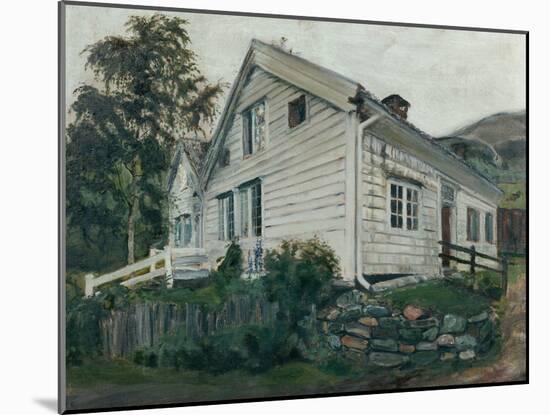 The vicarage in rainy weather, 1907-Nikolai Astrup-Mounted Giclee Print