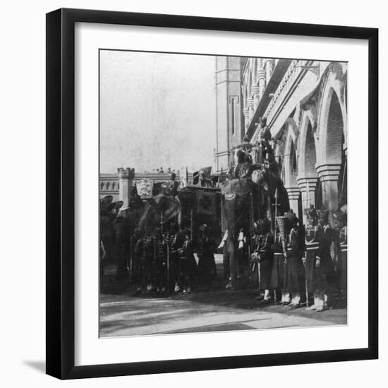 The Viceroy's Elephant, Delhi, India, 1900s-H & Son Hands-Framed Giclee Print