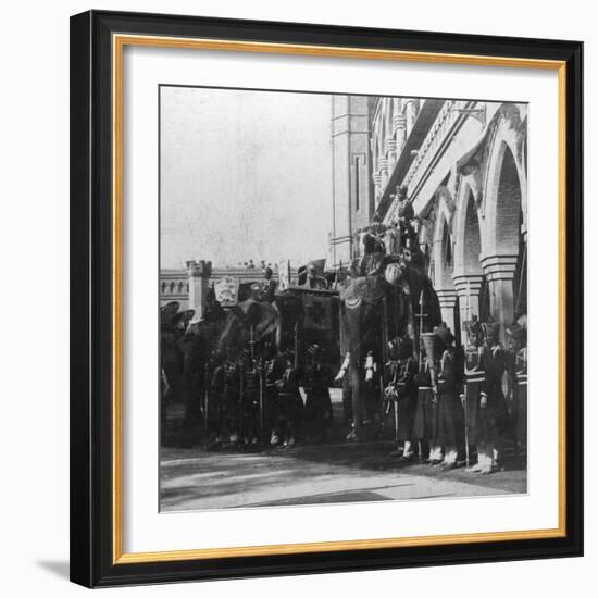 The Viceroy's Elephant, Delhi, India, 1900s-H & Son Hands-Framed Giclee Print