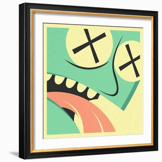 The Victim-Jazzberry Blue-Framed Art Print