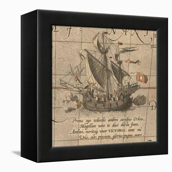 The Victoria, a Spanish Carrack, Ship of Ferdinand Magellan?S Armada De Molucca-Abraham Ortelius-Framed Premier Image Canvas