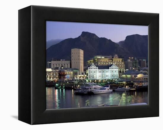 The Victoria and Alfred Waterfront, in the Evening, Cape Town, South Africa, Africa-Yadid Levy-Framed Premier Image Canvas