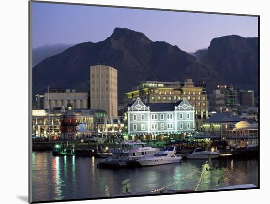 The Victoria and Alfred Waterfront, in the Evening, Cape Town, South Africa, Africa-Yadid Levy-Mounted Photographic Print