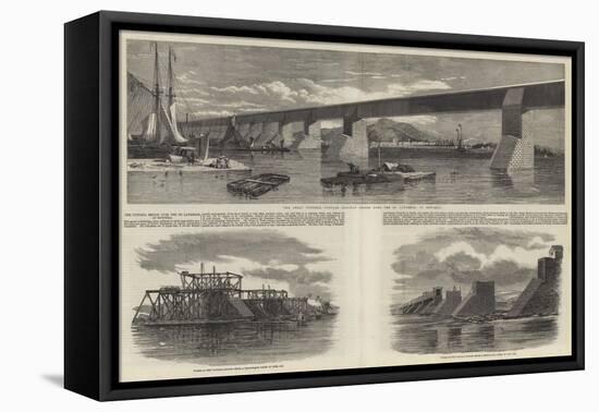 The Victoria Bridge over the St Lawrence at Montreal-Richard Principal Leitch-Framed Premier Image Canvas