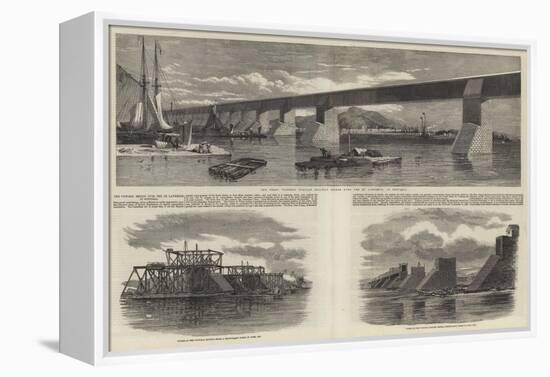 The Victoria Bridge over the St Lawrence at Montreal-Richard Principal Leitch-Framed Premier Image Canvas