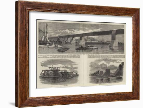 The Victoria Bridge over the St Lawrence at Montreal-Richard Principal Leitch-Framed Giclee Print