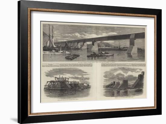 The Victoria Bridge over the St Lawrence at Montreal-Richard Principal Leitch-Framed Giclee Print