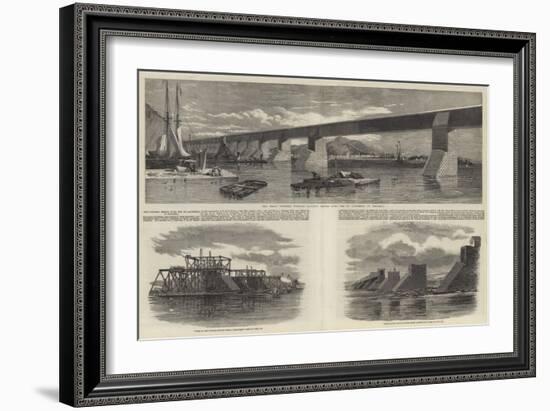 The Victoria Bridge over the St Lawrence at Montreal-Richard Principal Leitch-Framed Giclee Print