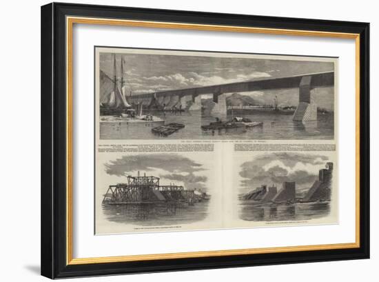 The Victoria Bridge over the St Lawrence at Montreal-Richard Principal Leitch-Framed Giclee Print