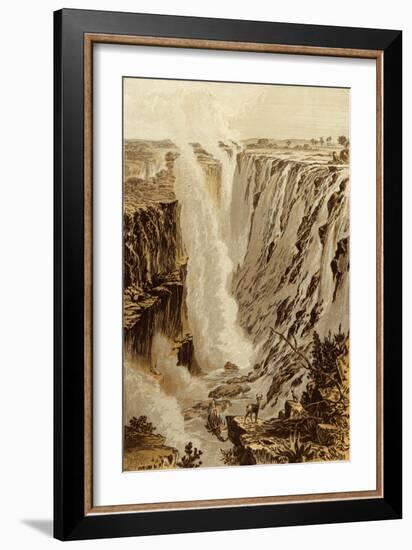 The Victoria Fall, Zambesi, from the East End of the Chasm-Thomas Baines-Framed Giclee Print