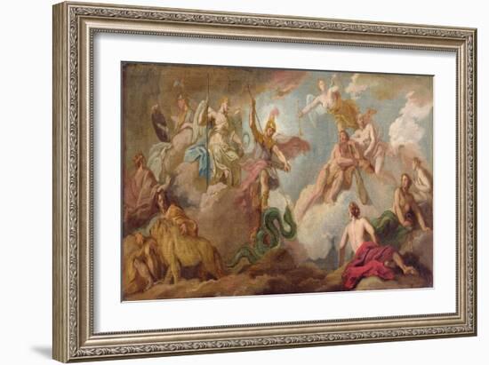 The Victory of Apollo, C.1716-Sir James Thornhill-Framed Giclee Print