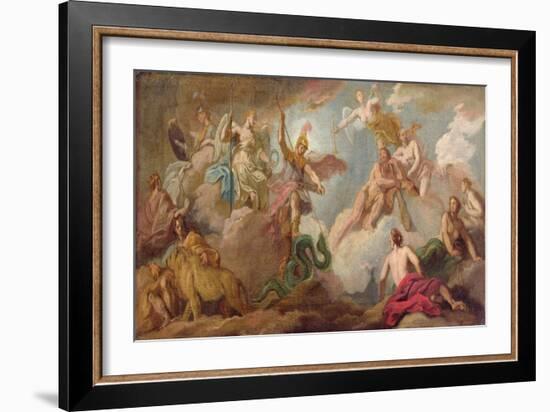 The Victory of Apollo, C.1716-Sir James Thornhill-Framed Giclee Print