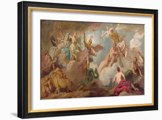 The Victory of Apollo, C.1716-Sir James Thornhill-Framed Giclee Print