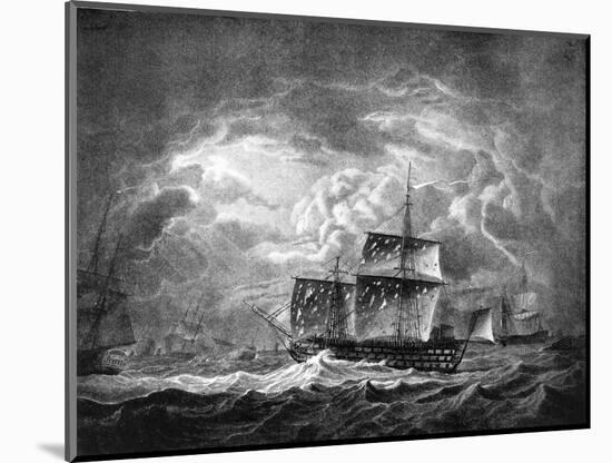 The Victory of Trafalgar, the Storm that Followed the Battle of October 21, 1805, in the Boat, the-Robert Dodd-Mounted Giclee Print