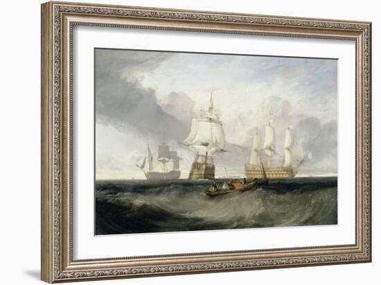 The 'Victory' Returning from Trafalgar, 1806-J. M. W. Turner-Framed Giclee Print