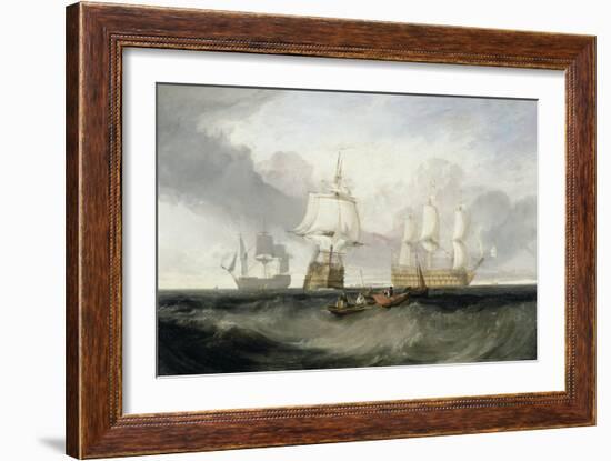 The 'Victory' Returning from Trafalgar, 1806-J. M. W. Turner-Framed Giclee Print