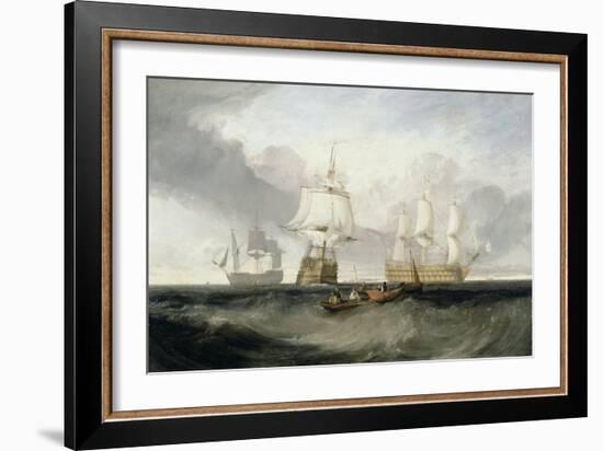 The 'Victory' Returning from Trafalgar, 1806-J. M. W. Turner-Framed Giclee Print