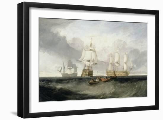 The 'Victory' Returning from Trafalgar, 1806-J. M. W. Turner-Framed Giclee Print