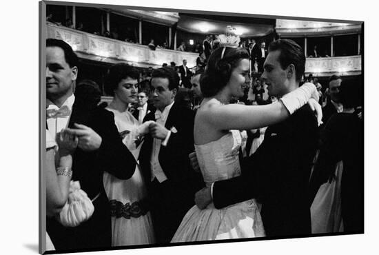 The Vienna Opera-Ball is the culminating point of the lively " Fasching",  Vienna,1958.-Erich Lessing-Mounted Photographic Print