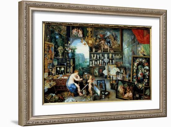 The View. Allegory of the Five Senses, 1617 (Oil on Canvas)-Jan the Elder Brueghel-Framed Giclee Print