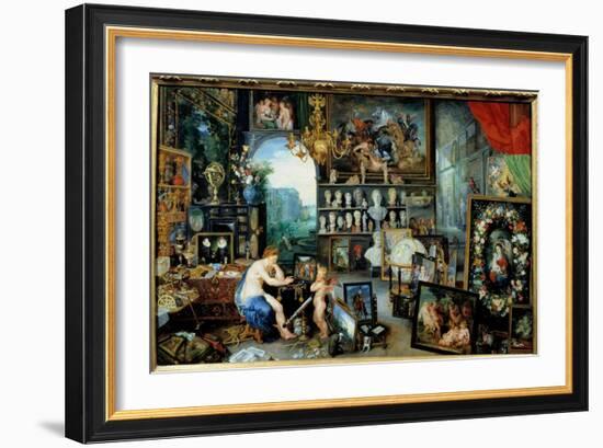 The View. Allegory of the Five Senses, 1617 (Oil on Canvas)-Jan the Elder Brueghel-Framed Giclee Print