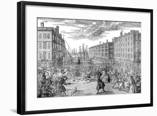 The View and Humours of Billingsgate,1736-null-Framed Giclee Print