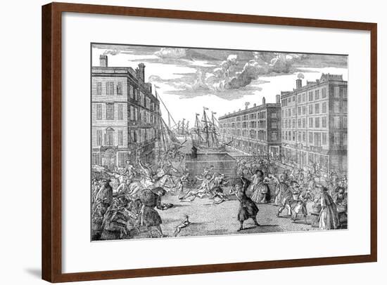 The View and Humours of Billingsgate,1736-null-Framed Giclee Print