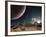 The View from a Hypothetical Moon in Orbit-Stocktrek Images-Framed Photographic Print