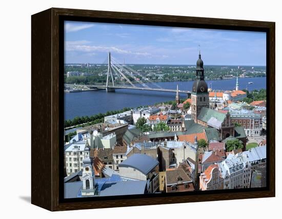 The View from St Peters Spire, Riga, Latvia-Peter Thompson-Framed Premier Image Canvas