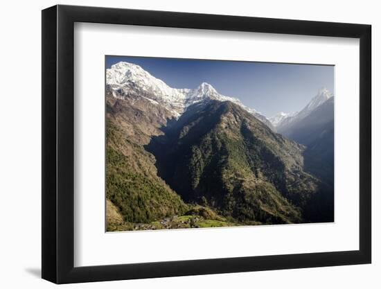 The View from Upper-Chomrong, around 2210M-Andrew Taylor-Framed Photographic Print